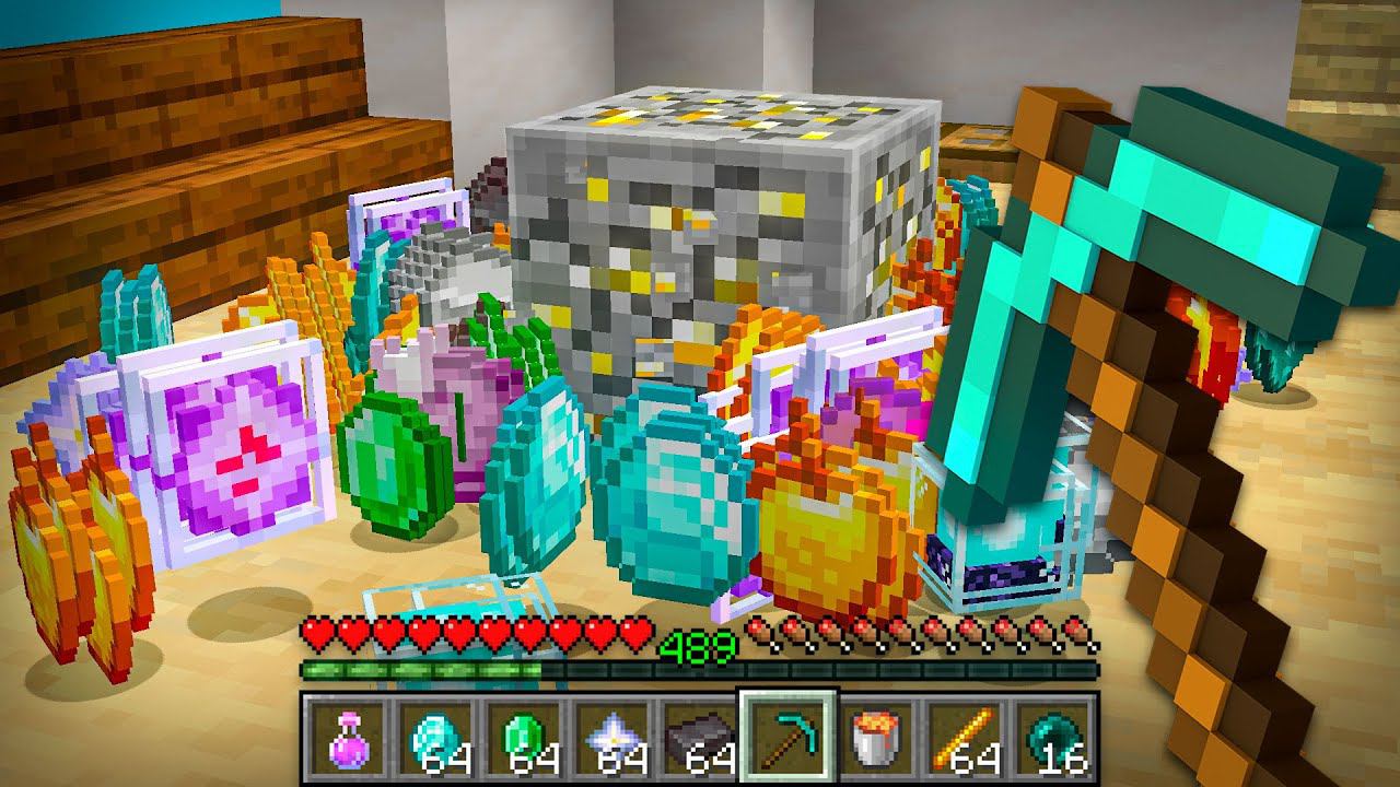 Майнкрафт, но за СЛОМАННЫЙ БЛОК я получаю СУПЕР ПРЕДМЕТЫ! смотреть онлайн