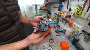 Как снять муфту сцепления и звездочку на бензопиле Husqvarna 365, 372, 570, 575, 576