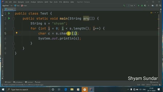 converting String to char datatype in java || in hindi || Shyam Sundar смотреть онлайн
