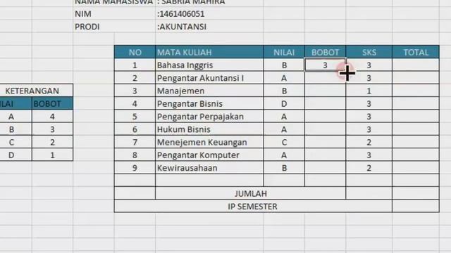 CARA MENGHITUNG NILAI IPK MAHASISWA DI EXCEL||PRAKTIS DAN GAMPANG BANGET смотреть онлайн