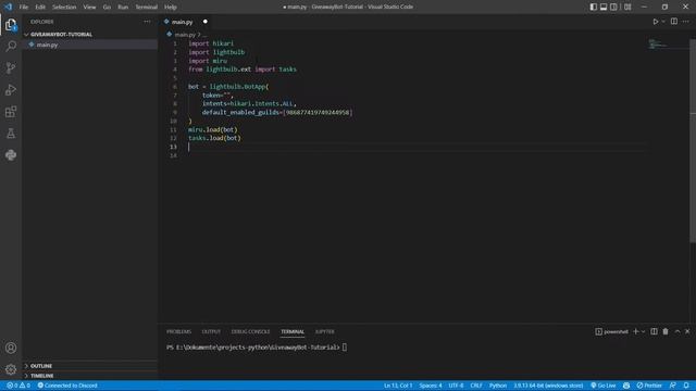 Advanced Discord Giveaway Bot In Python #1 | NikCode смотреть онлайн