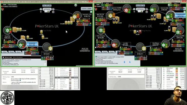 Late night online poker session - MTTs on Pokerstars, 2 final tables, multiple FT bubbles (Part 26) смотреть онлайн