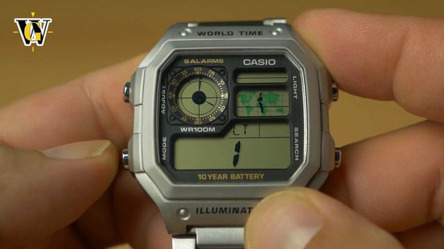 Casio Royale AE1200 - 3299 module - user manual tutorial on how to setup and use ALL the functions! смотреть онлайн