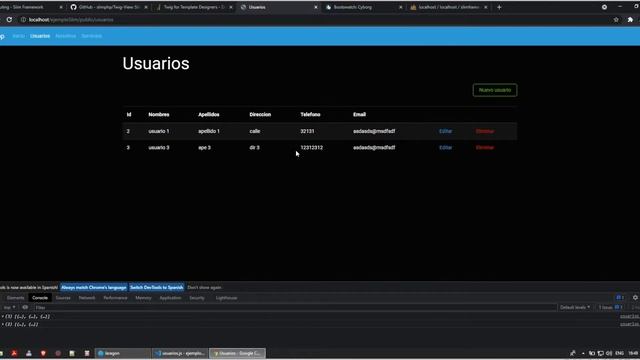 11. Slim Framework Eliminar Usuarios смотреть онлайн
