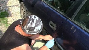 Удаление двустороннего скотча с кузова автомобиля.