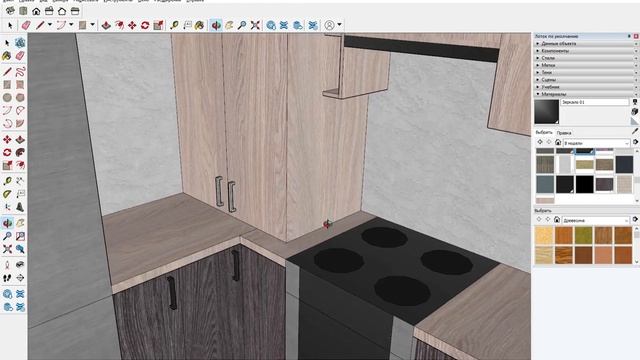 Кухня угловая. Ясень Черный - Ясень Анкор смотреть онлайн