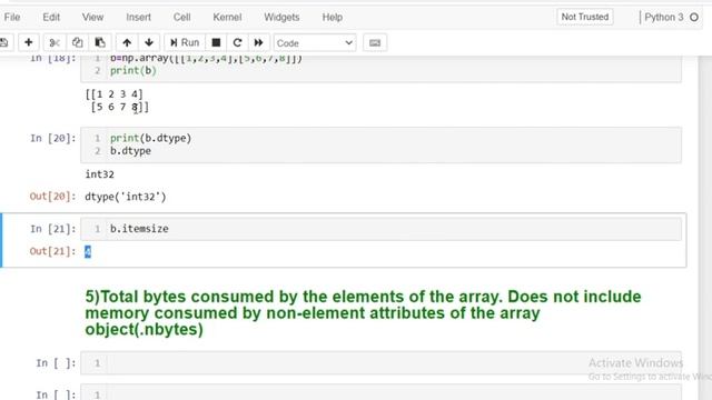 #4 Itemsize command in numpy | count total Byte of items| Complete in hindi with examply смотреть онлайн