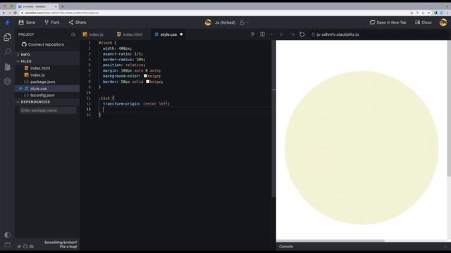 Build an analog clock with HTML, CSS and JS смотреть онлайн
