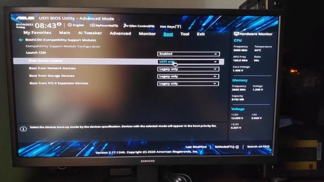 Legacy To UEFI In Asus A320M Motherboard