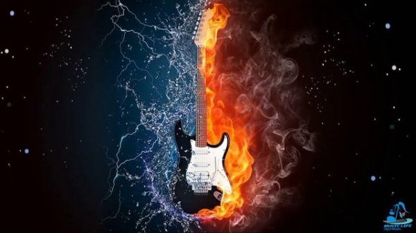 Guitar fire & water animated wallpaper| black white guitar live wallpaper 4k| free background music