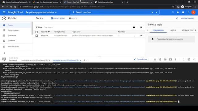 App Dev: Developing a Backend Service - Python Qwiklabs смотреть онлайн