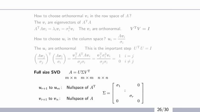 Part 5: Singular Values and Singular Vectors смотреть онлайн
