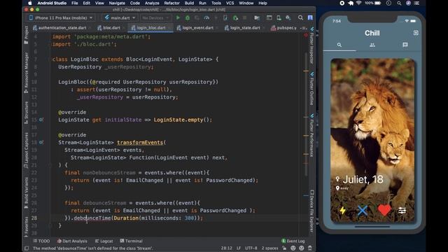 Build Flutter Tinder Clone with Firebase & BLoC #7/41 Login Bloc смотреть онлайн
