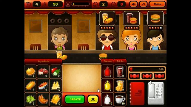 FASTFOOD BAR (Game Walkthrough by GirlsGames.com) смотреть онлайн