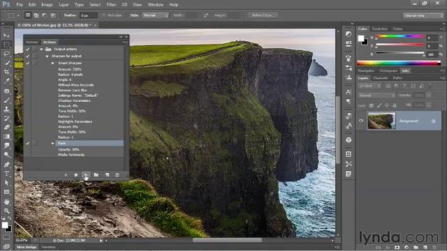Modifying settings and playing an action - in Photoshop Cs 6 смотреть онлайн