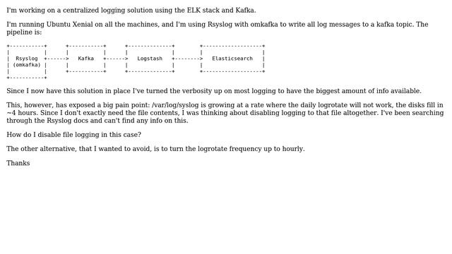 How to disable syslog messaging to /var/log/syslog? смотреть онлайн