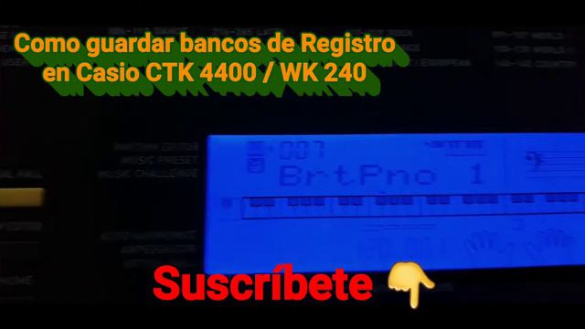 Como guardar bancos de Registro en Casio CTK 4400/ WK 240 смотреть онлайн
