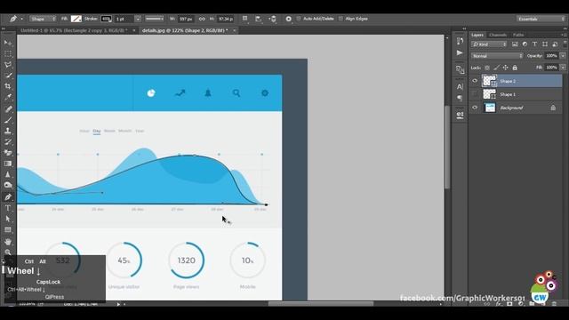 Photoshop UI design tutorial | Analytics Dashboard Design смотреть онлайн