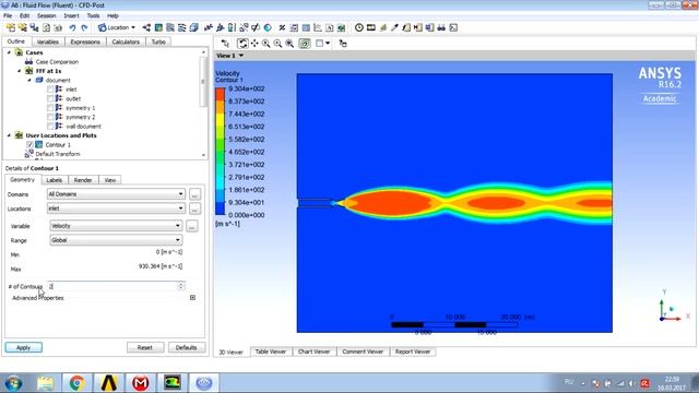 Истечение газа из сопла Лаваля в ANSYS Fluent смотреть онлайн