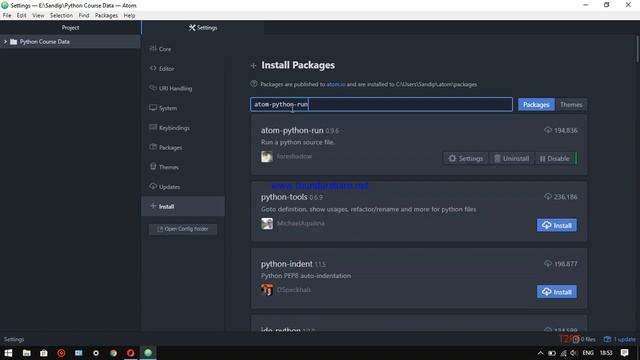 Run Python code in Atom editor смотреть онлайн