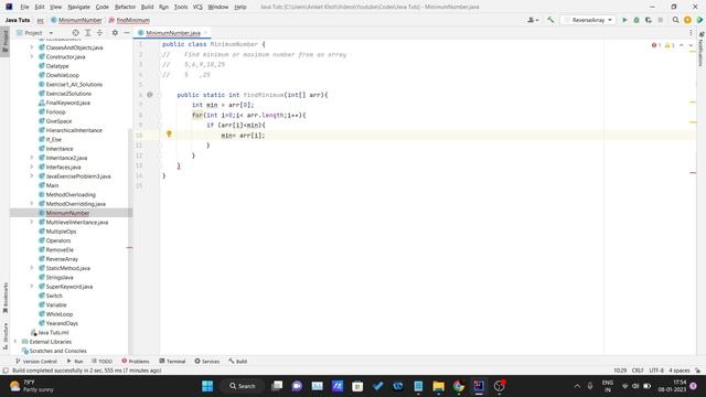 JAVA Tutorial - Find Minimum and Maximum number in Array смотреть онлайн
