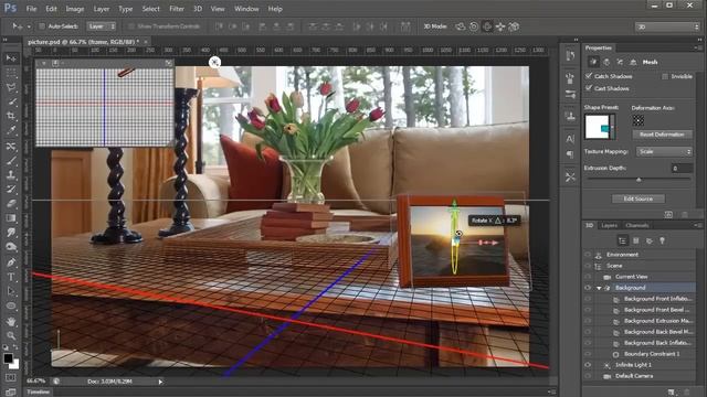 Photoshop 3D Tutorial - Photo Realistic Picture Frame смотреть онлайн