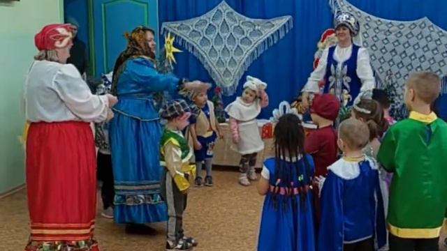 Рождественские посиделки в СПДО МБОУ "Солнечная СОШ" д/с "Солнышко" смотреть онлайн