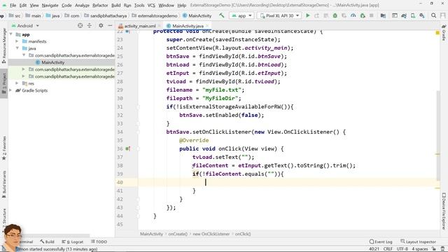 Read/Write Text File from/to Android External Storage смотреть онлайн