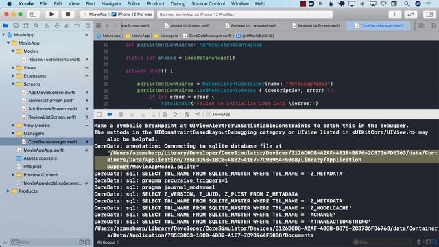 Core Data Debug Flags and SQLite смотреть онлайн