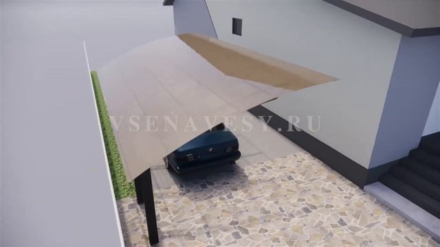 Арочный консольный навес для автомобиля смотреть онлайн