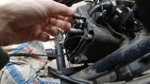 Замена цепи грм на скутере 50 кубиков