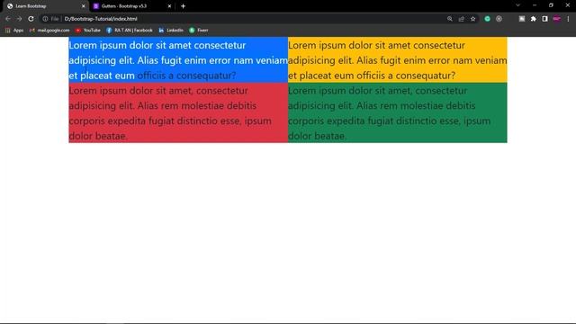 gutters in bootstrap or how to use gutters | bootstrap 5 gutter tutorial for beginners смотреть онлайн