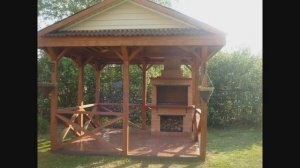 беседка с мангалом своими руками