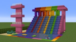 Майнкрафт - Как построить летний аквапарк. Minecraft