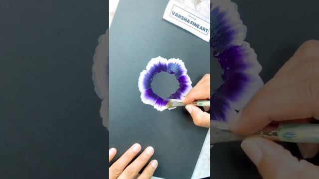 One stroke rose painting | floral art #shorts #painting смотреть онлайн