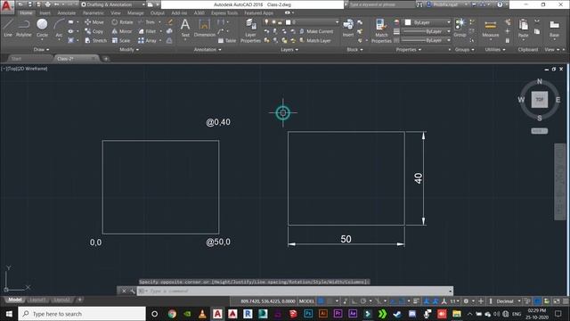 Coordinate System & Line Command in AutoCAD | AutoCAD Tutorial Class #2 смотреть онлайн