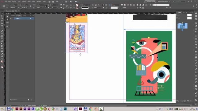 Composing Images with Adobe InDesign / Составляем коллаж смотреть онлайн