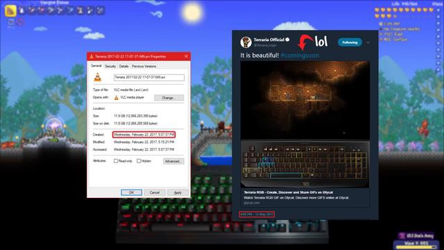 Terraria Health & Mana Bar RGB Keyboard Mod! New Feature?!? смотреть онлайн