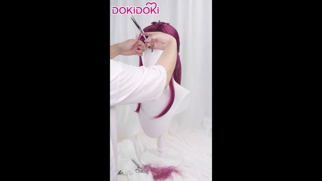 [Tutorial] DokiDoki Game Honkai: Star Rail Cosplay Kafka Wig Long Straight Purple Hair