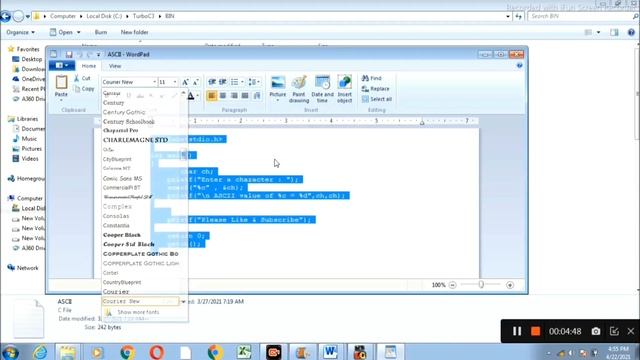 How To Save C Program on Desktop Or Other Drives || Find ASCII Value || How To Change directory смотреть онлайн
