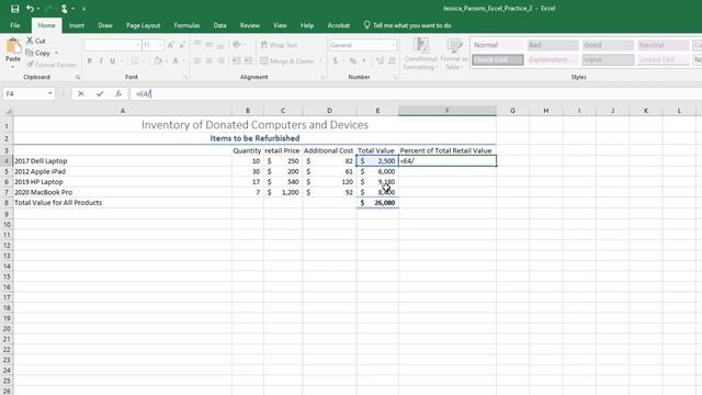 BPC110 Excel Practice 2 смотреть онлайн