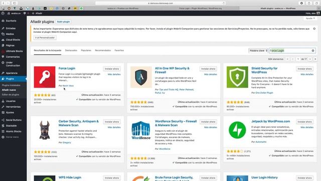 Bloquear acceso a WordPress | Plugin смотреть онлайн