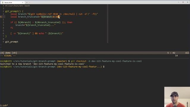 Add a Git Branch to Your Prompt with a Few Lines of Shell Scripting смотреть онлайн