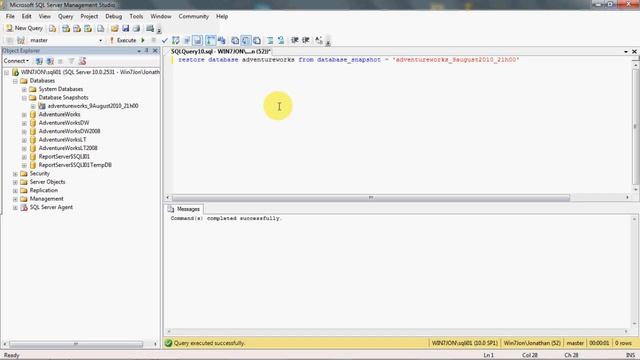 SQL Server Snapshots 2 of 2 смотреть онлайн