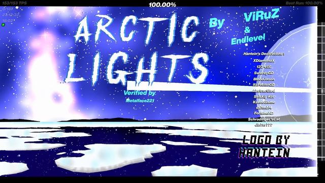 МОЙ НОВЫЙ ХАРДЕСТ ДЕМОН! ARCTIC LIGHTS 100% by Metalface221 (Extreme Demon) | Geometry Dash смотреть онлайн