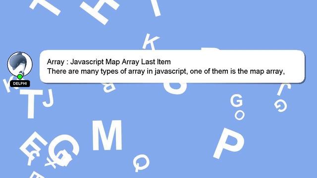 Array : Javascript Map Array Last Item смотреть онлайн