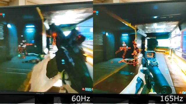 ASUS VG258QR 0.5ms Monitor | 60Hz vs 165Hz смотреть онлайн