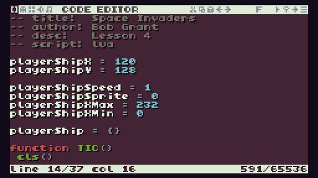 Space Invaders Lesson 5 - Storing Data in Tables and Objects смотреть онлайн
