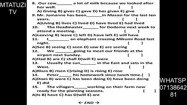 ENGLISH: FOR PRIMARY SCHOOL GRADE 5, 6 & 7 (HOMEWORK EXERCISE 1) смотреть онлайн