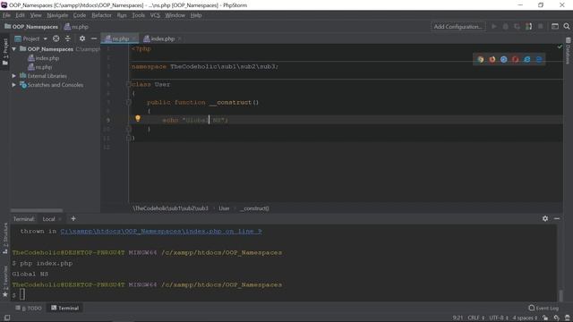 Everything about PHP namespaces - OOP in PHP | Part 10 смотреть онлайн